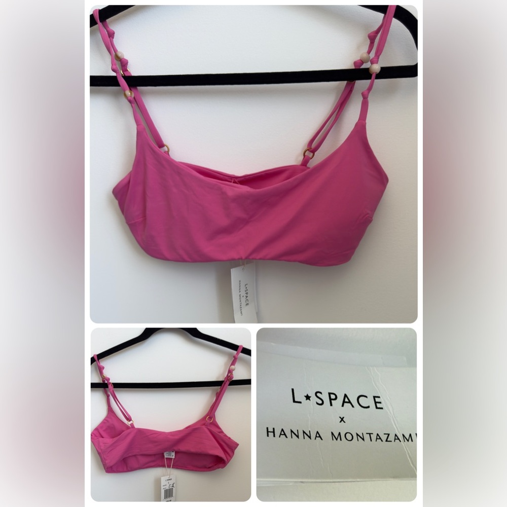 NWT- L*Space x Hanna Montazami Luisa Bikini Top in Bubblegum- Size Large - Picture 4 of 4
